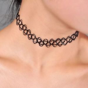 Boho tribal black choker necklace..NWT